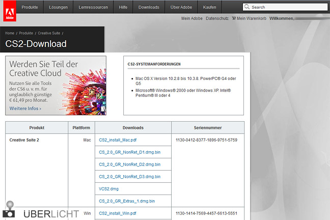 Adobe Photoshop Cs2 Und Weitere Programme Kostenlos Fotografie Blog Uberlicht