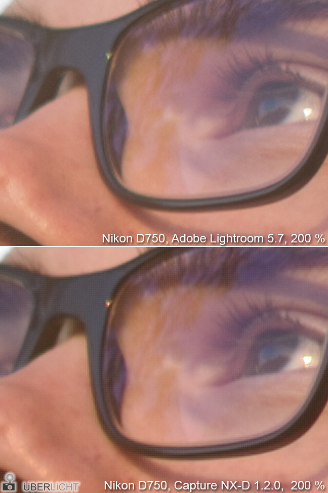 Nikon D750 Raster in Capture NX-D und Adobe Lightroom 5.7